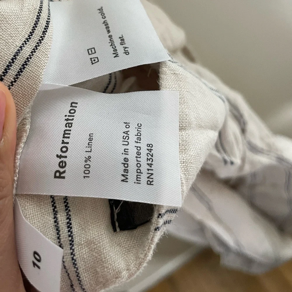 Reformation Jager Linen Striped Jumpsuit - Picture 10 of 11